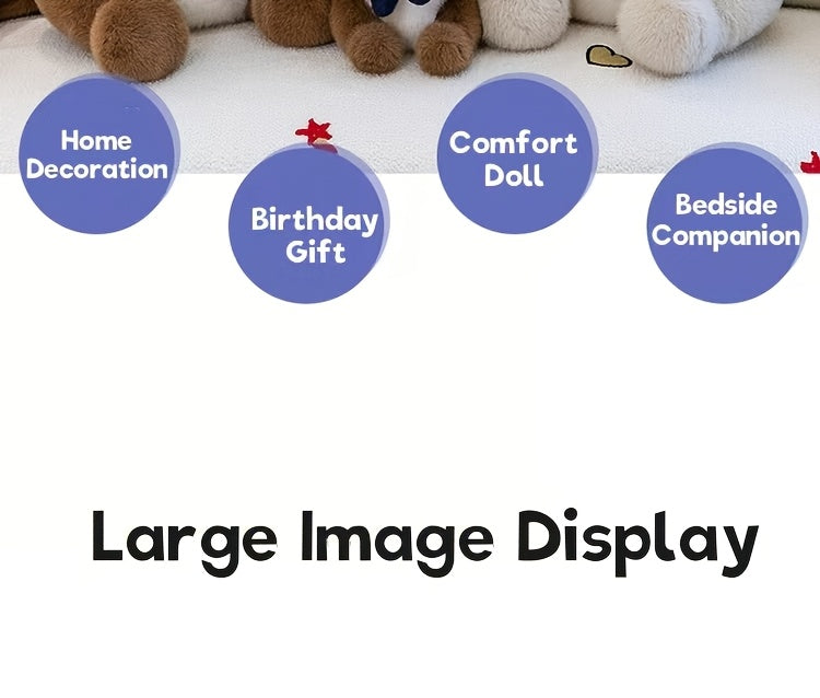 Cute Beret Beaver Plush Toy | Soft Stuffed Animal Doll with Scarf, Adorable Beaver Plushie Birthday Gift for Girls and Children, Polyester Fiber, and Dark Brown