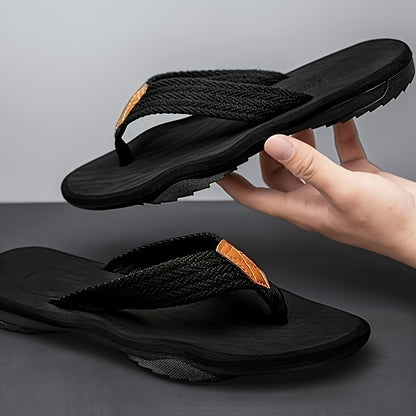 Men's Casual Summer Beach Sandals with Fabric Upper