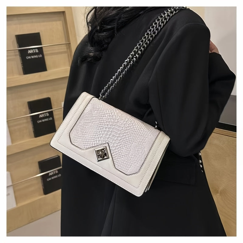 Cross Border Bag Shoulder Bag 2024 New Simple and Fashionable Snake Skin Pattern Single Crossbody Retro Wine God Single Shoulder Bag