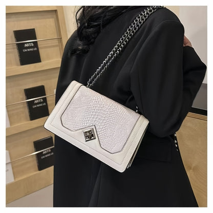 Cross Border Bag Shoulder Bag 2024 New Simple and Fashionable Snake Skin Pattern Single Crossbody Retro Wine God Single Shoulder Bag
