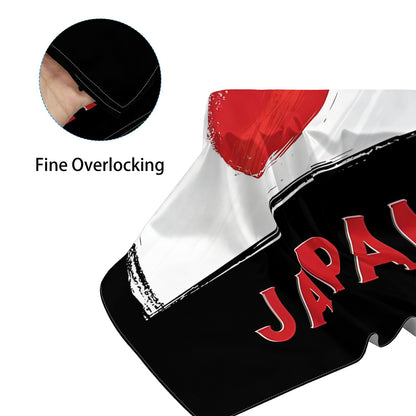 Japan Flag Satin Scarf for Football Fans - Large Square Headscarf