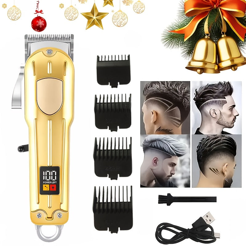 Professional Rechargeable Electric Hair Clipper | 4 Different Length Settings, Low Noise, USB Fast Charging, Unisex, Portable Hairdressing Kit | Ideal Gift for Men on Father'S Day, Christmas - ayq