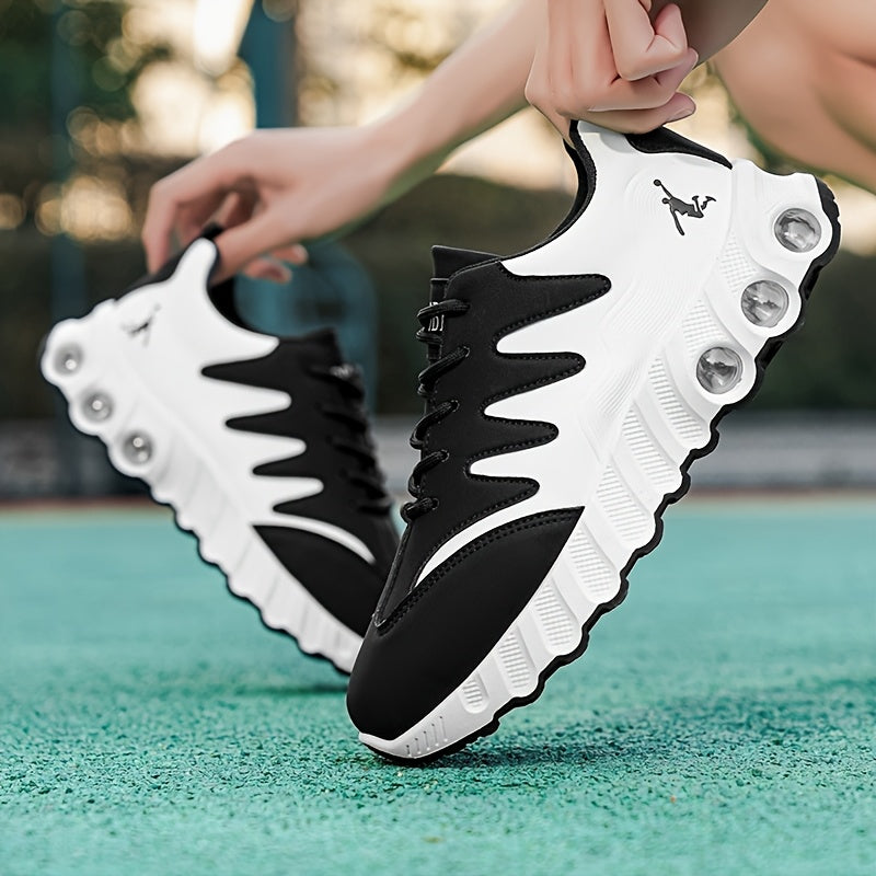 [sneakers] Trendy Men'S Cross-Training Shoes | ZQBOBING Mid-Top Lace-Up with Faux Upper, PVC Sole, EVA Insole | Perfect for All-Season Outdoor Activities