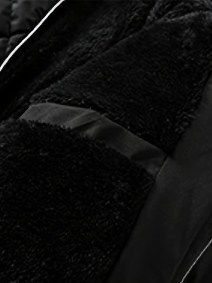 Men'S Lightweight Quilted Jacket - Solid Color Stand Collar Winter Coat with Pockets, Casual Regular Fit for Cold Weather, Versatile Outerwear, Durable Outerwear