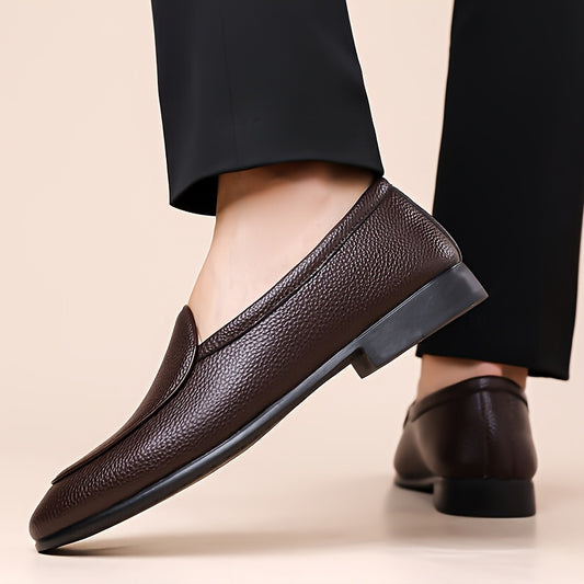 Men's Wide Fit Casual Slip-On Shoes with Microfiber Upper
