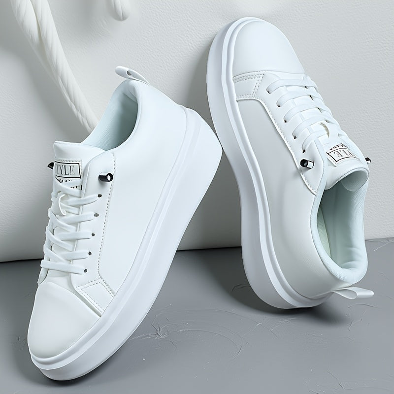 Unisex Platform Sneakers with Height Increase – Minimalist Low-Top Lac