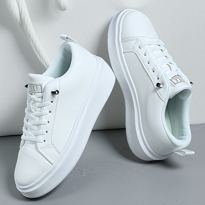Unisex Platform Sneakers with Height Increase – Minimalist Low-Top Lac