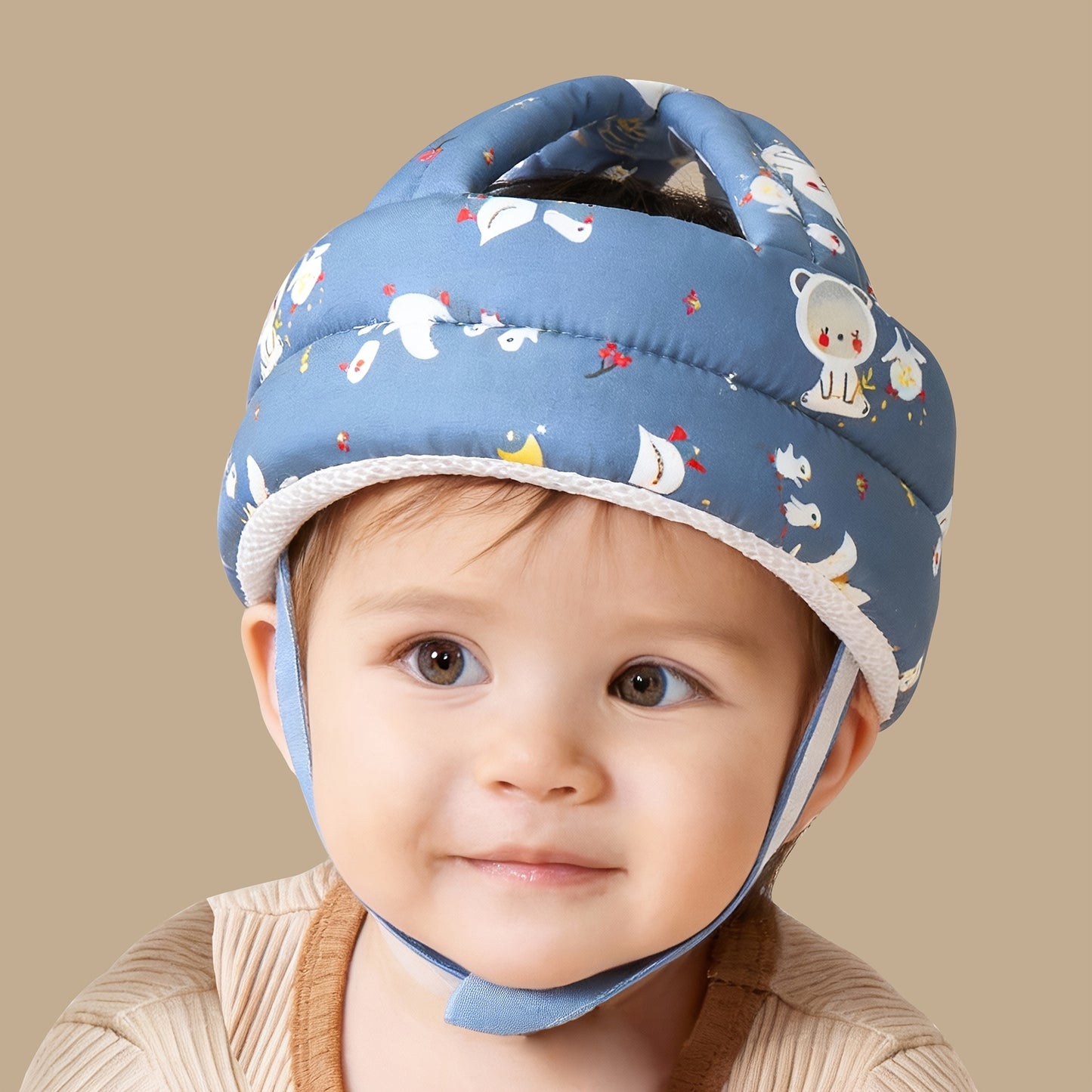 Adjustable Infant Baby Hat with Cute Cartoon Floral Print