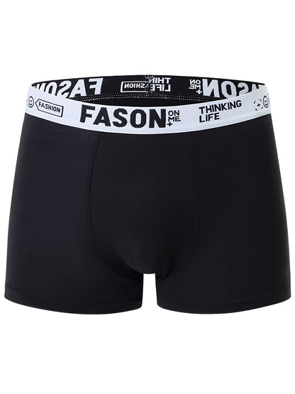 Men's Breathable Stretch Boxer Briefs - Comfortable Solid Colors
