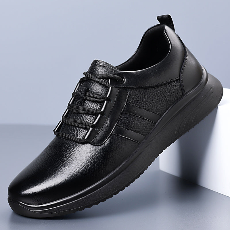 Men's Classic Derby Lace-Up Walking Shoes with Cushioned Sole