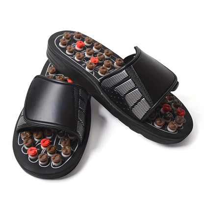 All-Season Polka Dot Massage Slippers with Acupoint Sole