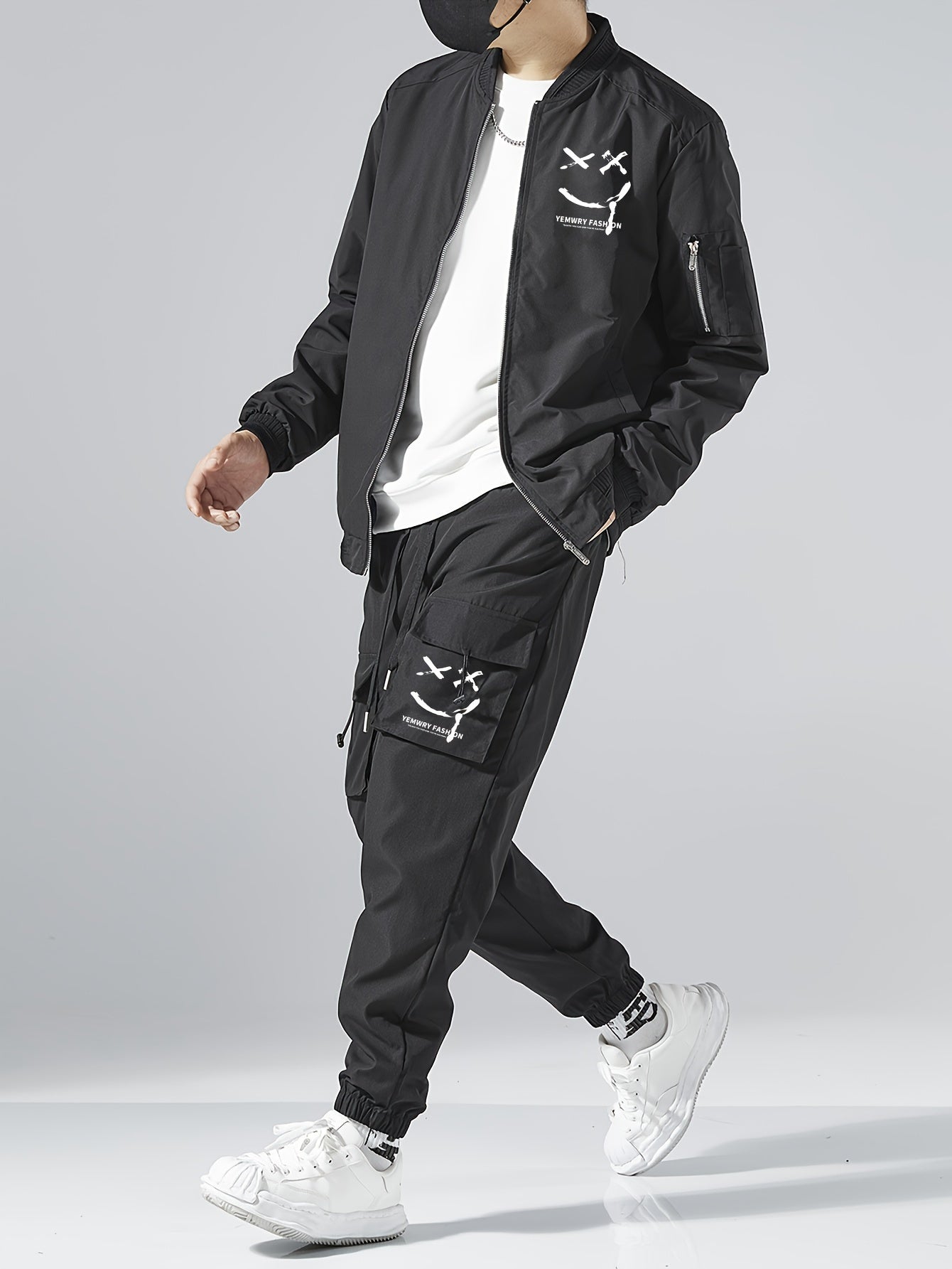 Men's Casual Minimalist Jacket and Trousers Suit