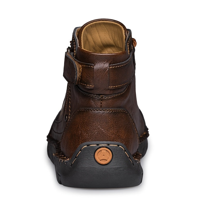 Men's Casual Lace-Up Chukka Boots with Rubber Sole