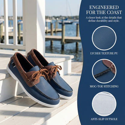 Men's Casual Low-Top Sneakers with PU Upper - All Season