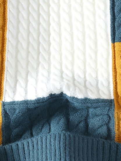 Men'S Sweater - Brown/ - Long Sleeve Crewneck Pullover for Fall/Winter, Office, Party, Everyday - Easy-Care Formal & Casual Sweater for Men