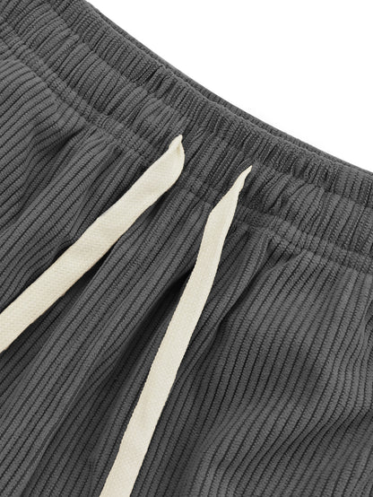 Women’s Lightweight Corduroy Casual Summer Shorts with Drawstring Wais