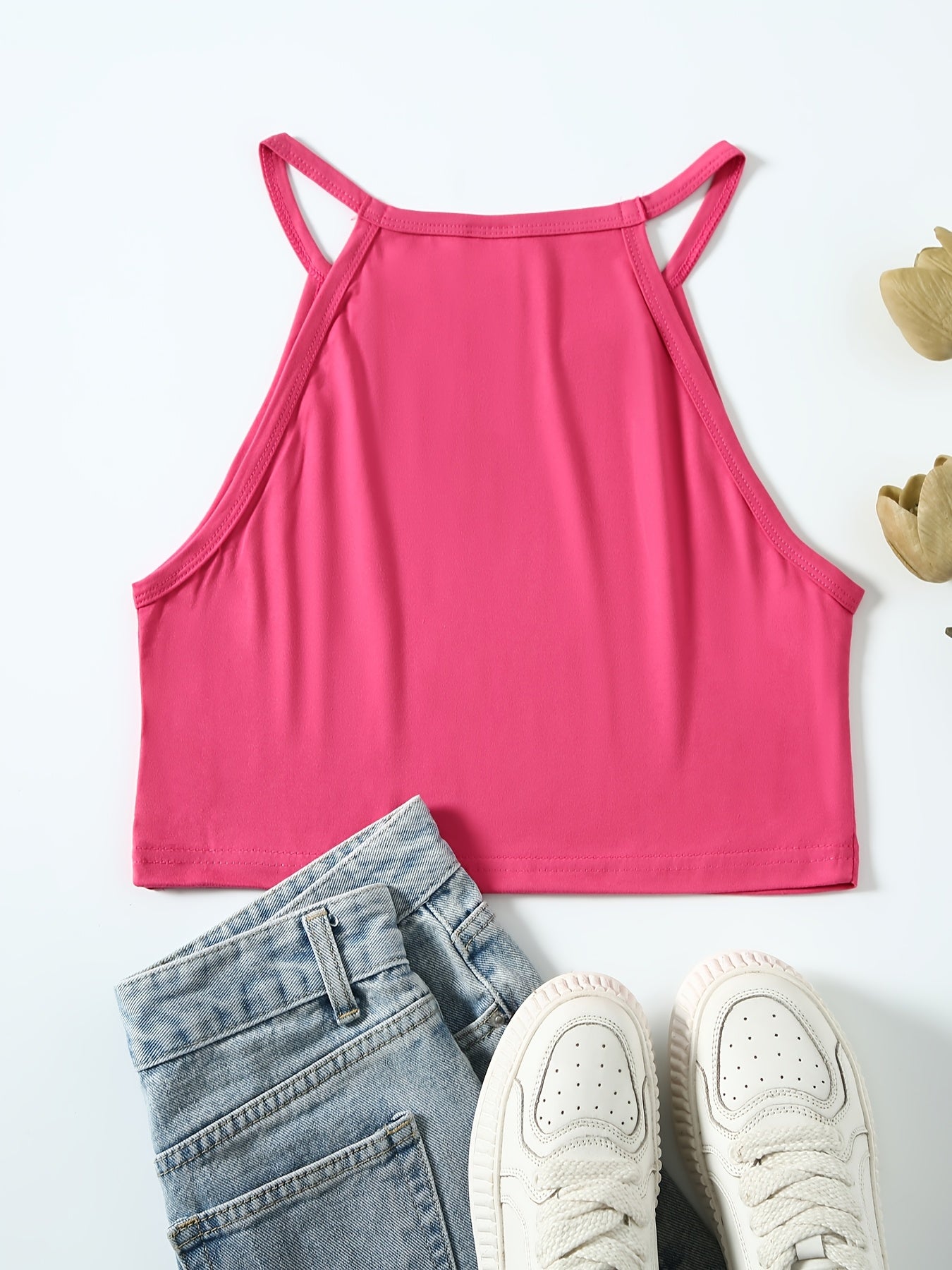 Women's Black Sleeveless Tank Top & Shorts Casual Set