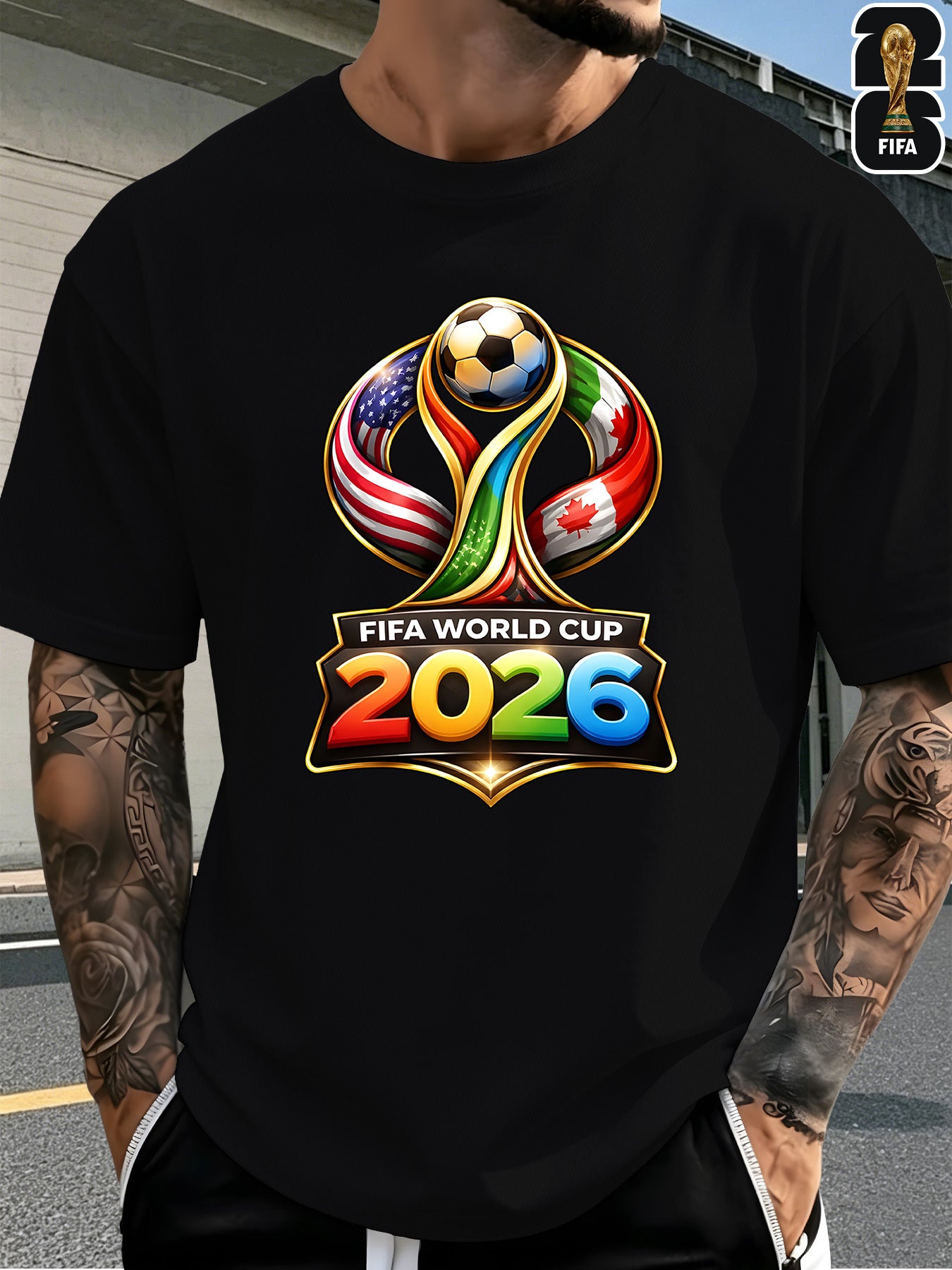 Men's FIFA 2026 World Cup Cotton Blend Casual T-Shirt