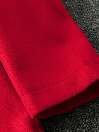 1pc Women'S Elegant Pink Blazer - Thick Winter Coat with Floral Pattern, Structured Lapel Collar & Single-Button Closure, Long Sleeve Tailored Jacket for Fall/Winter