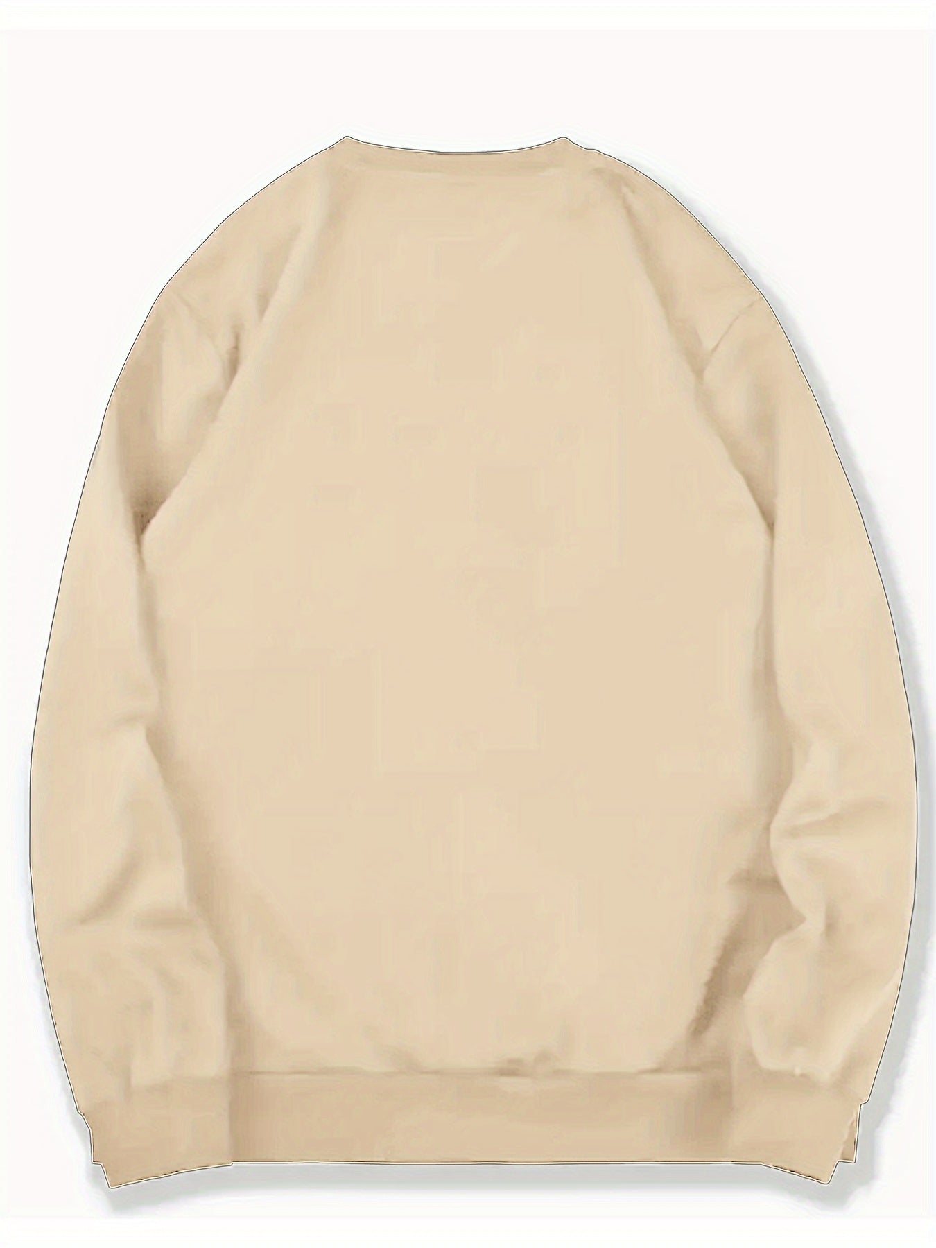 Men's White Christmas & New Year Oversized Sweatshirt - Long Loose Fit Casual Sweater with Pocket, Red Polka Santa Hat & Holly Berry Logo, Pink Heart Accent - Holiday Party Winter Wear (Machine Washable)