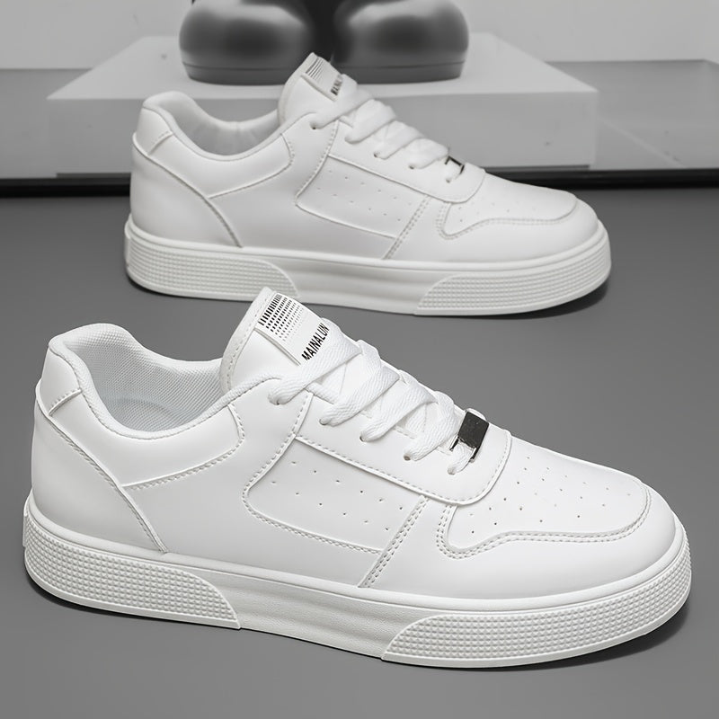 1 Pair of Men's Outdoor Sports Shoes, Lace-up Fitness Skateboarding Shoes, Athletic Casual Shoes, Walking Shoes, Easy to Wear for Large Sizes, Comfortable Soft Sole - ayq