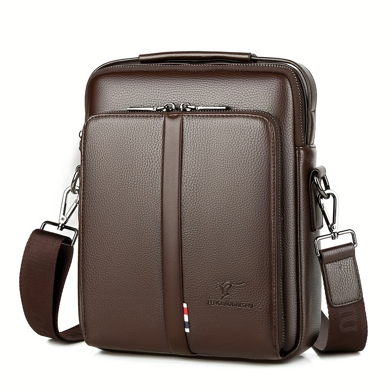 Men'S Genuine Backpack - Adjustable Strap, Multiple Compartments, Large Capacity for Daily Commute  Business, Black, Commuting Backpack, Sleek Design, Textured Finish