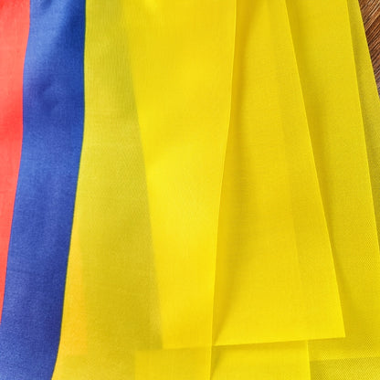 Colombia Handheld Flag Set 5pcs, 14x21cm Polyester for Sports