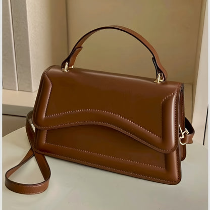 Fresh and trendy small square bag, one shoulder crossbody bag, youthful and sweet style, magnetic buckle closure bag, solid color, internet famous and popular bag