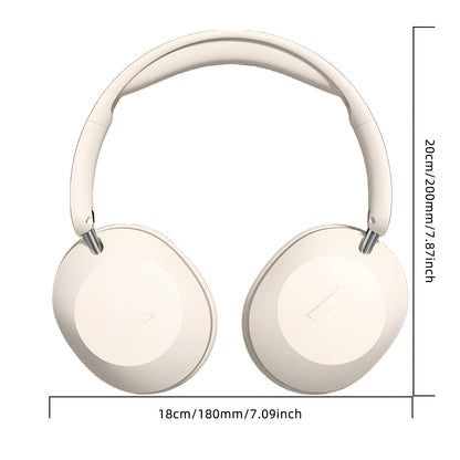 Wireless Headset with Pressure Relief Design, Bass Boost Built-in Microphone, Telescopic and Rotatable Flat Design, Auxiliary TF Mode for Gaming and Sports Use, Wireless Sports Earbuds, Office and Travel Compatible, Powerful