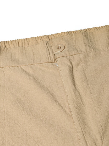 Men's Casual Linen Trousers for Spring and Fall, Straight Fit