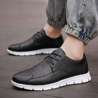Men's Casual Loafers Flat Lace-Up Shoes for All Seasons