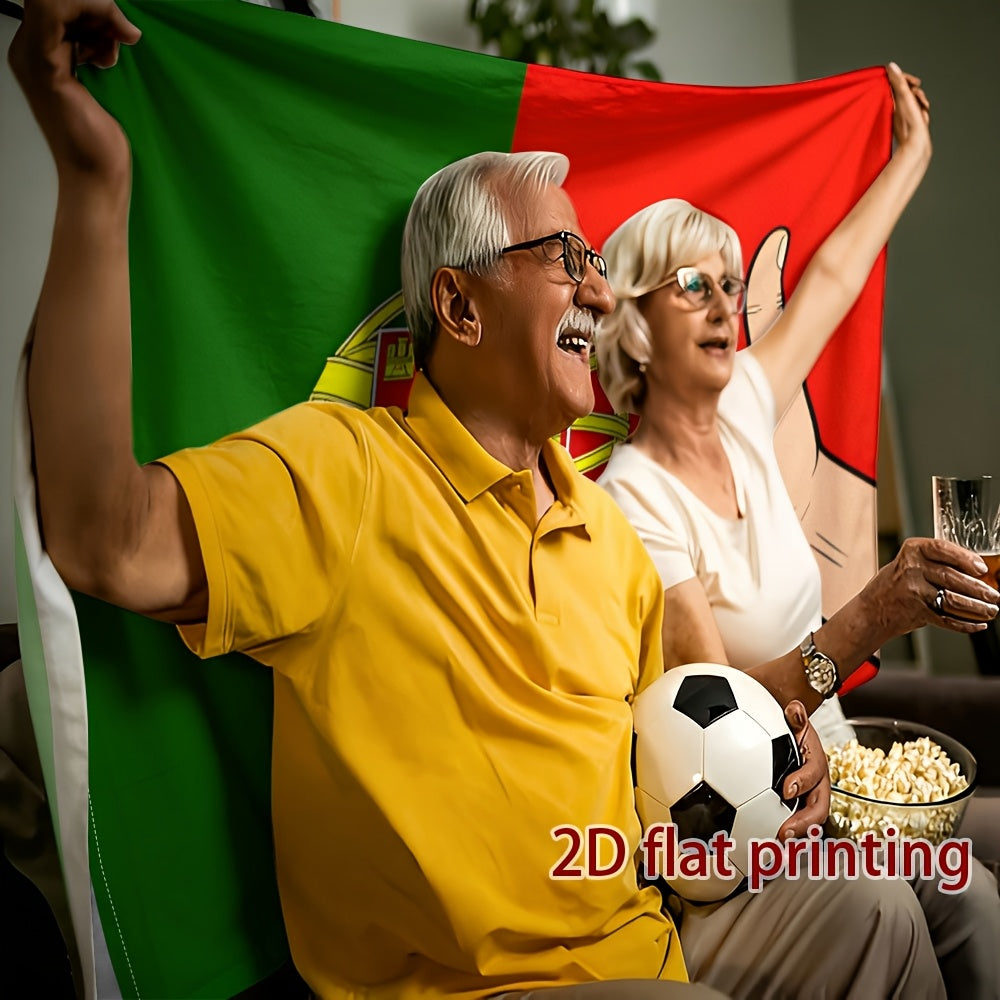 Portuguese National Flag Polyester Fan Banner for Sports Events