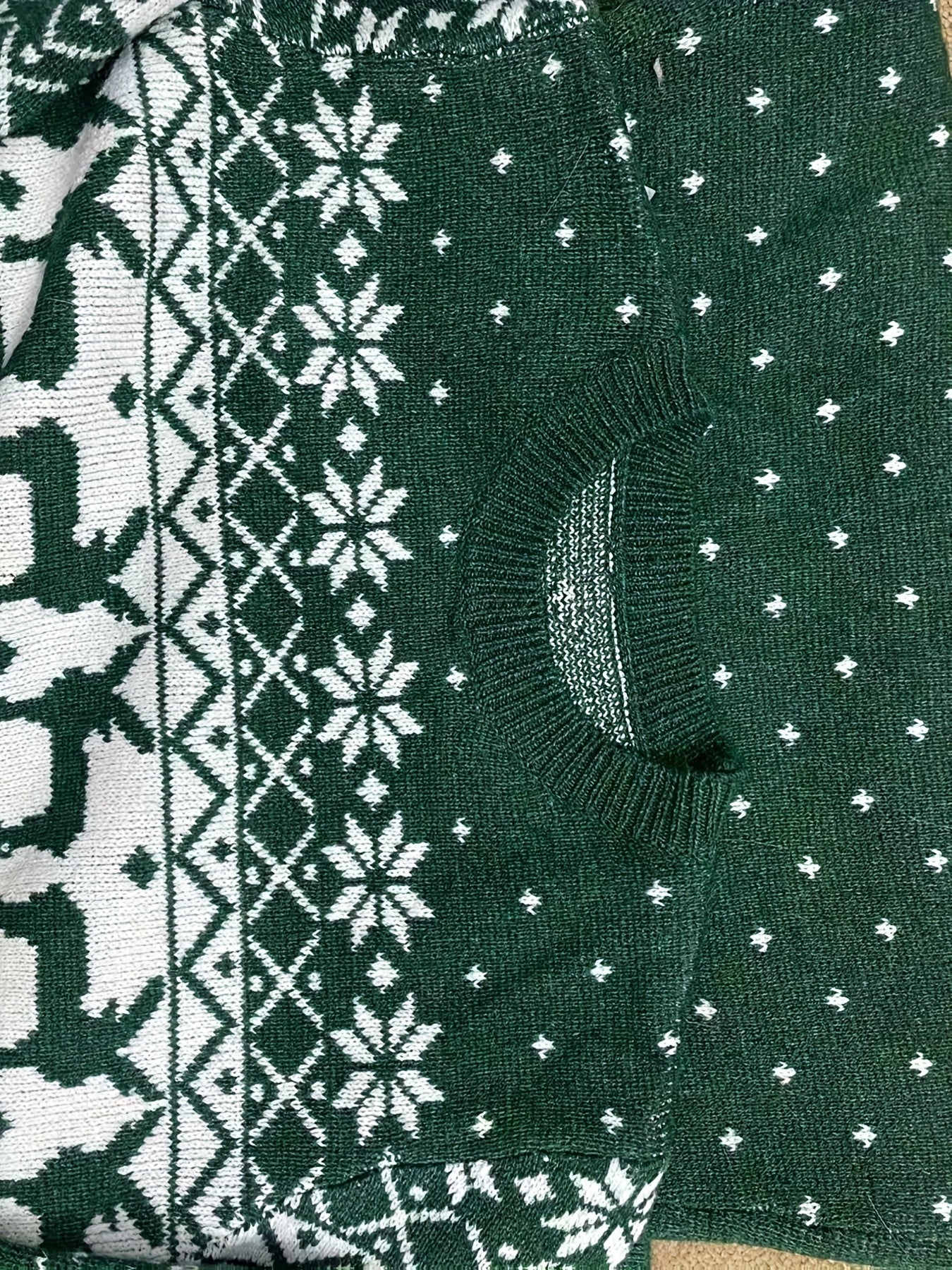 Women'S Christmas Reindeer Print Sweater Dress - Long Sleeve, Round Neck, Ribbed Texture, Green & Holiday Party Outfit, Perfect for Festive Gatherings