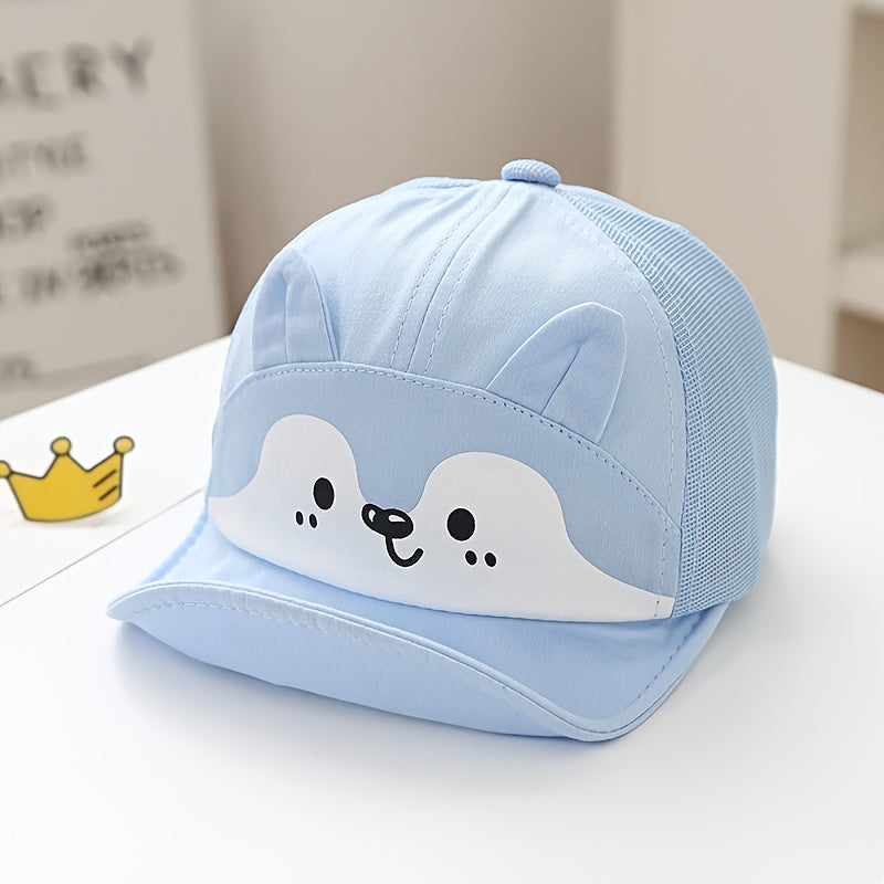 Baby Soft Brim Baseball Cap with Puppy Print for 1-3 Years