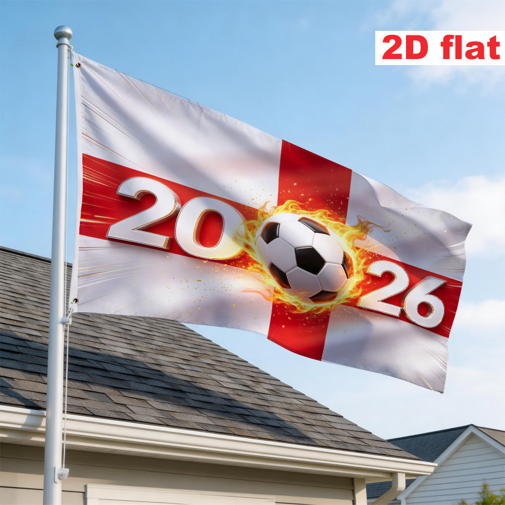 England Football Theme Polyester Party Banner Flag 90x150 cm