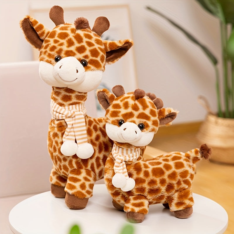 Cute Soft Cartoon Giraffe Plush Toys Stuffed Animals Fawn Doll Warm And Comfortable Home Decoration Giraffe Doll, Holiday And Birthday Gifts for Friends