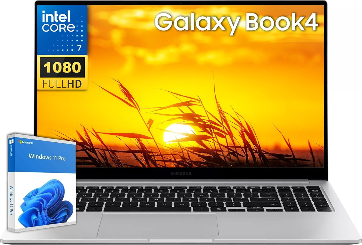 SAMSUNG Galaxy Book4 Copilot AI PC Business Laptop, 15.6" FHD Display, Core 7-150U (Beats I7-1335U), 16GB RAM, 1TB SSD, Backlit KB, Windows 11 Pro