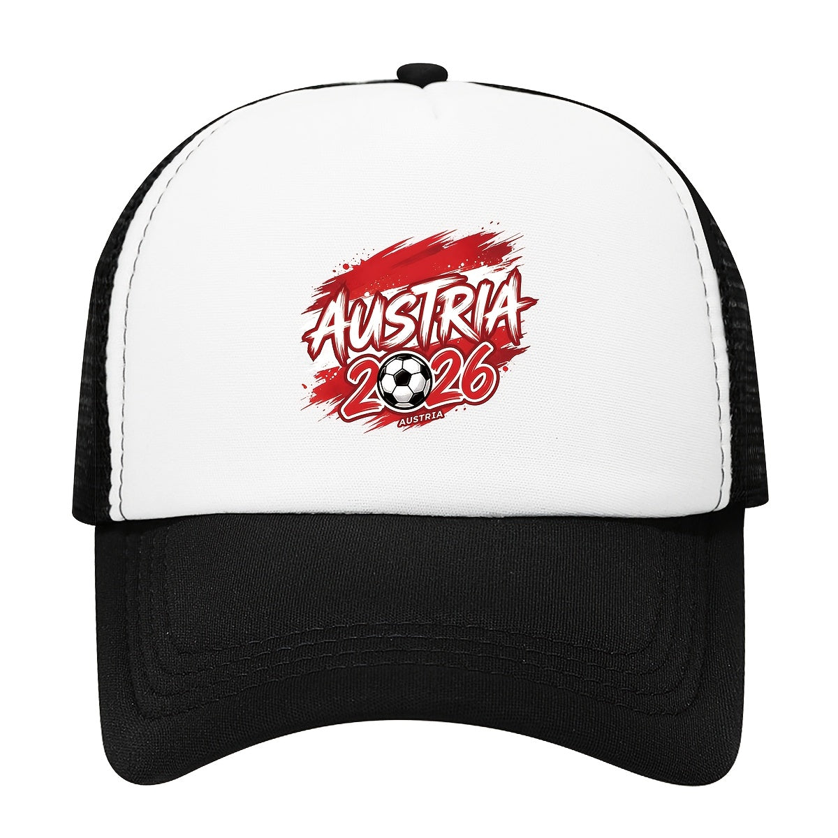 Austria 2026 Soccer Trucker Hat - Breathable Polyester Cap