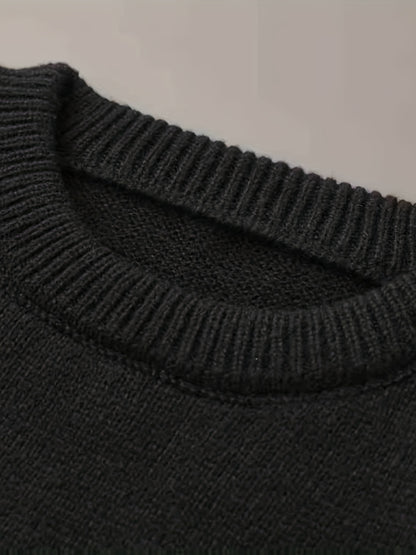 Men's Fashion Knit Sweater with Round Neck - Starry Pattern