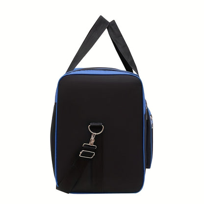 Versatile Large-Capacity Black Nylon Travel Bag for Men & Women - Durable, Adjustable Shoulder Strap, Multi-Compartment Organizer with Front Zipper Pocket - Ideal for Travel, Gym, Yoga, Camping, Work & More, Bags for Travel