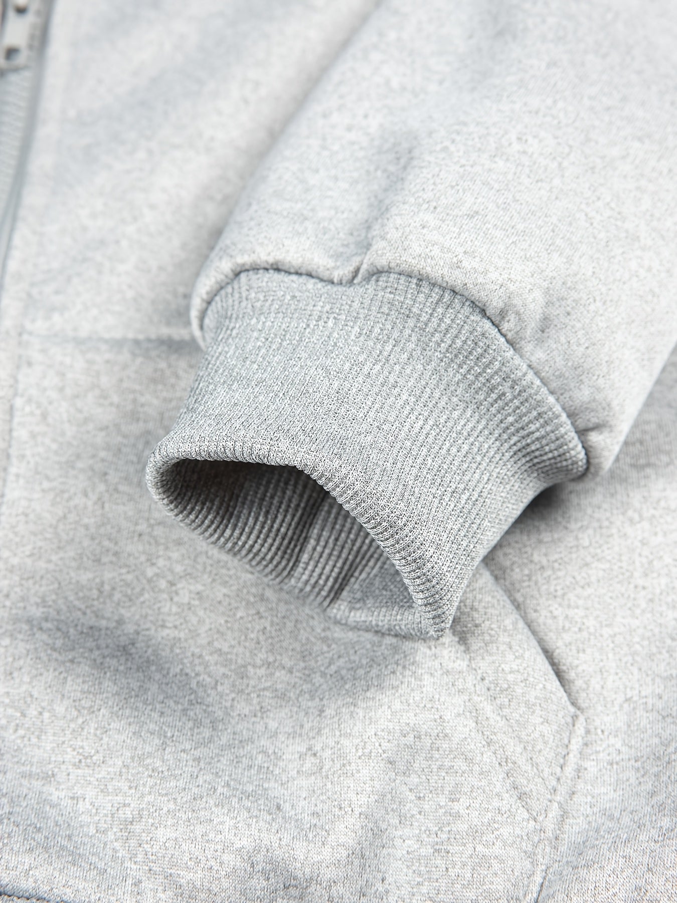 2pcs Boys' Fleece-Lined Hooded Sweatshirt + Casual Pants Set, Solid Color Long-Sleeved Zip-Up Top with Medium Stretch Warm Fabric for Autumn/Winter Season, Perfect for