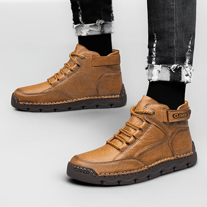 Men's Classic Chukka Boots Soft PU Upper Rubber Sole All-Season