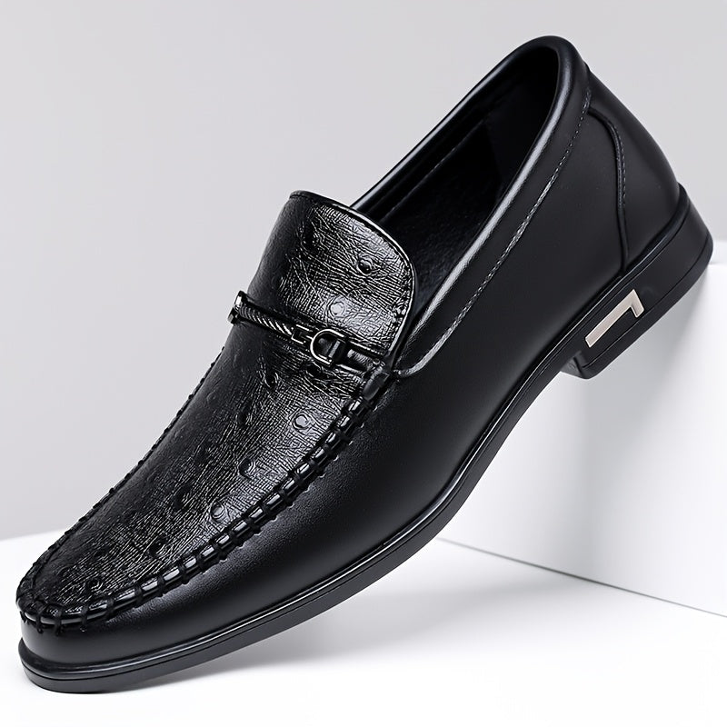 Men’s Plus Size Breathable PU Business Casual Loafers
