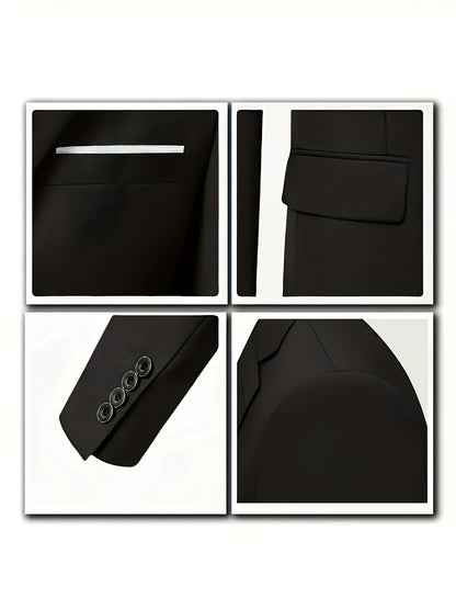 Men's 3-Piece Suit Set for Office & Formal Events