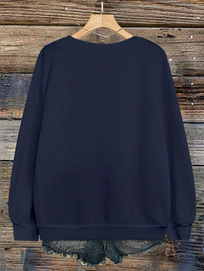 Women's Red Christmas Tree & Lettering Sweater - Cozy Winter Pullover with Round Neck Long Sleeve, Thickened Sweating-Reducing Blouse for Xmas Party Outfits, Family Gatherings (Machine Washable, Autumn/Winter Clothing)