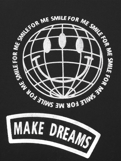 Men's Letter Print Contrast Color Baseball Jacket