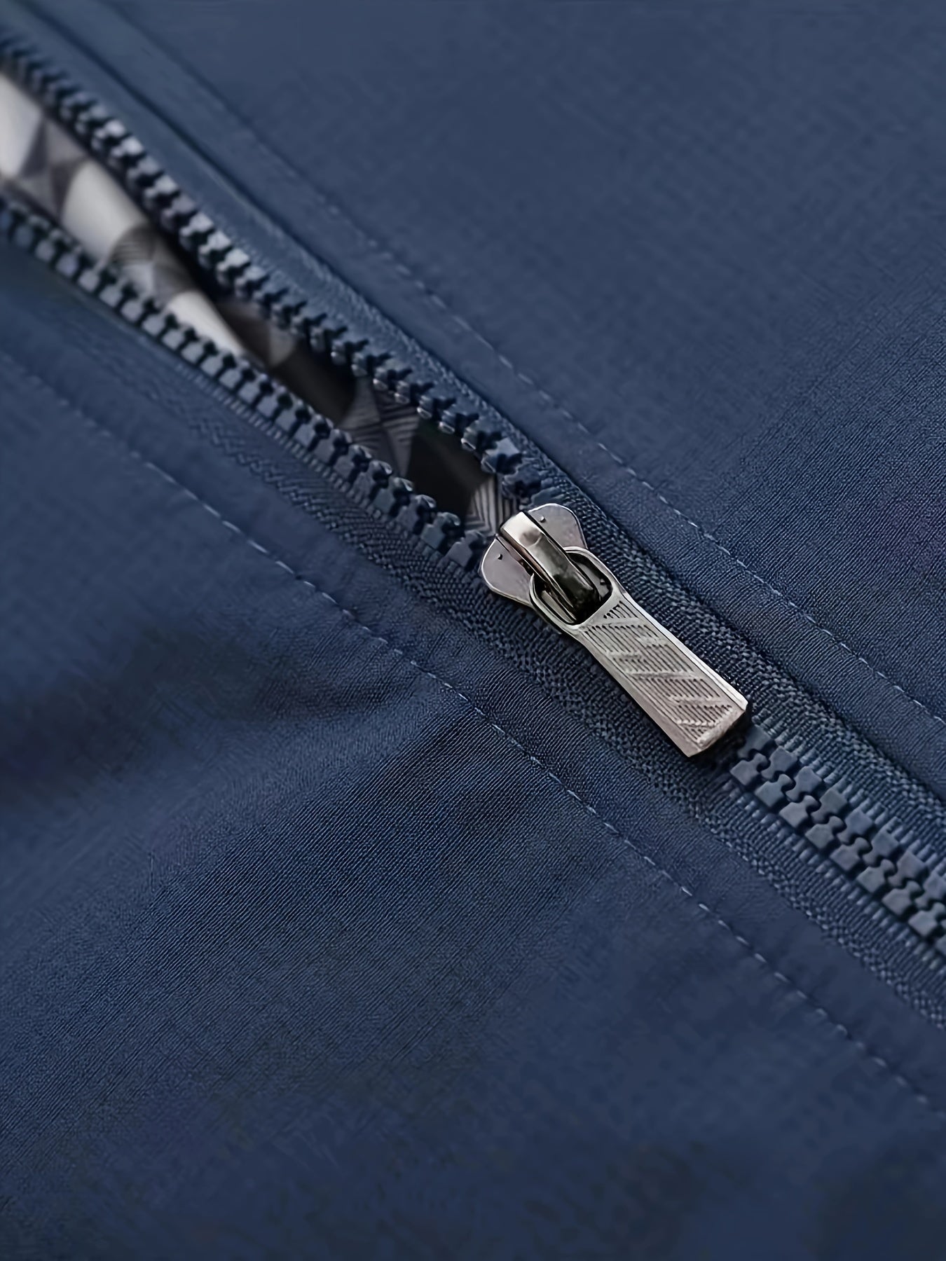 Men's Academic Jacket - Burgundy (Deep Red), Zip-Up Front Closure, Structured Non-Stretch Fabric, Zippered Pockets - Formal & Casual Outerwear for Office, Events, Everyday - Easy-Care Coat, Dressy Jacket, Houndstooth Pattern