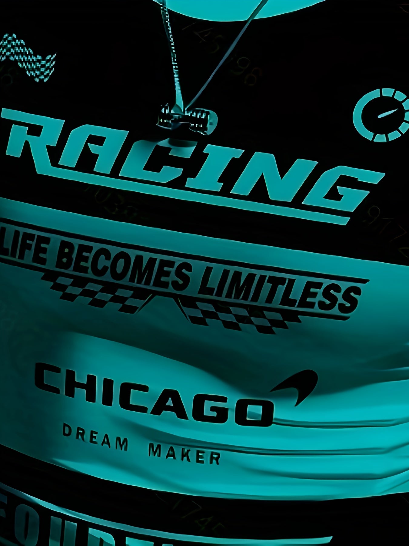 Men'S Racing Graphic T-Shirt - Bold Neon Green  Black Racing Car Design, Lightweight Breathable Fabric for Motorsport Events, Casual Streetwear - Chicago Dream Maker Inspired Casual Attire, Racing Jersey, Event Apparel, Spor