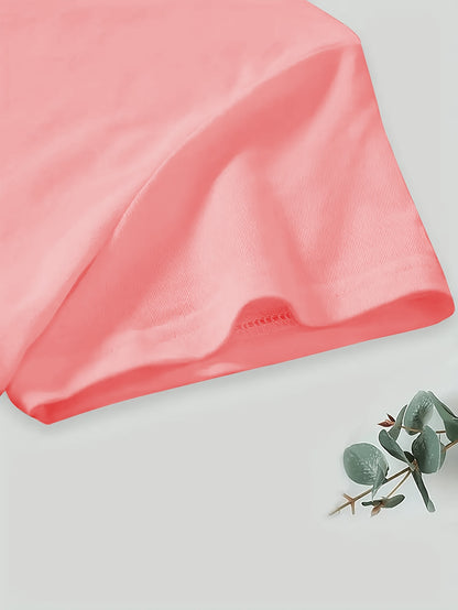 Women's Cotton Summer T-Shirt with 'Beautiful' Print and Hearts