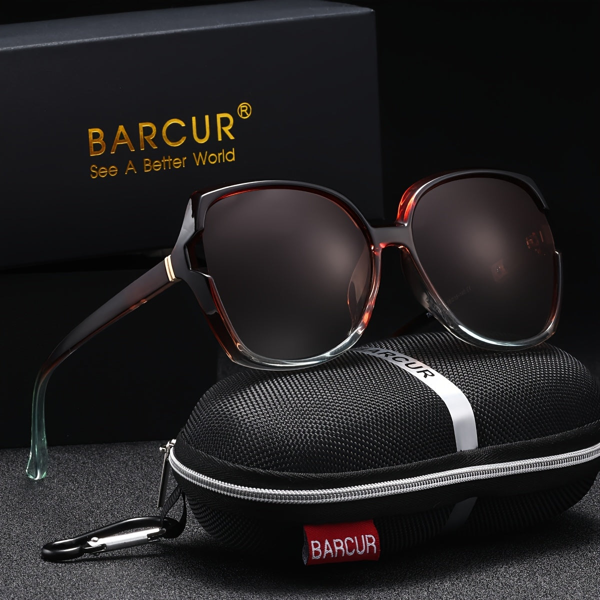 Oversized Gradient Polarized Sunglasses for Men & Women